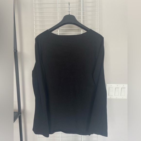 Holt Renfrew Black Pullover Sweater Large - Picture 4 of 7